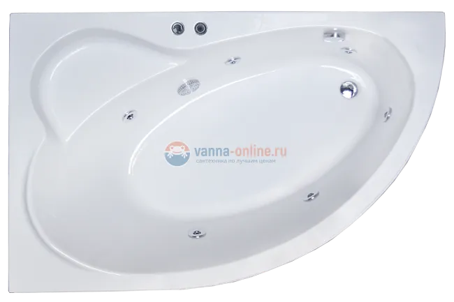 Ванна гидромассажная Royal Bath Alpine Standart RB819103ST-L/R, 140 x 95 см, белая