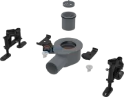 Cифон низкий AlcaPlast APZ-S9 DN50 и комплект регулируемых ног