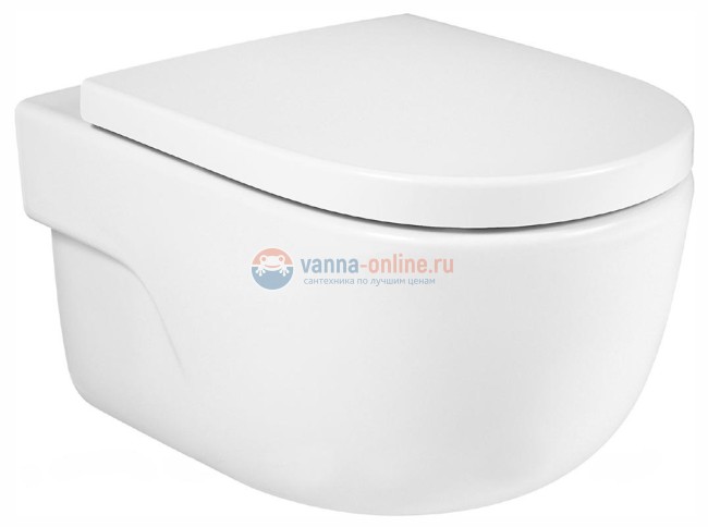 Подвесной унитаз Roca Meridian 34624L000 безободковый 560 rimless Подвесной унитаз Roca Meridian 34624L000 безободковый 560 rimless