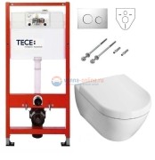 Инсталляция Tece с унитазом Villeroy&Boch Subway 5600 1001, сиденье микролифт, комплект Инсталляция Tece с унитазом Villeroy&Boch Subway 5600 1001, сиденье микролифт, комплект