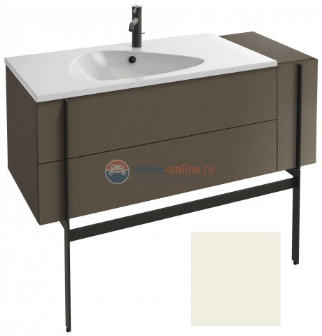 Тумба под раковину Jacob Delafon Nouvelle Vague 120 EB3034-G1D, 3 ящика, с выступом, цвет - жасмин глянцевый