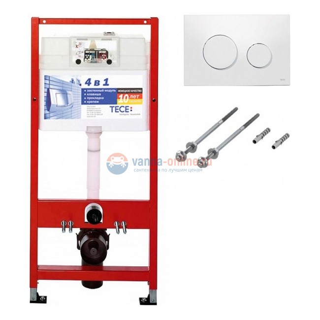 Инсталляция TECE Loop K440920 (K400600) 3 в 1 с кнопкой смыва для унитаза