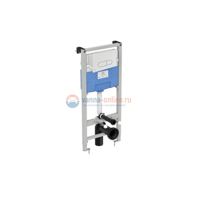 Пневматический промо-набор 4 в 1 Ideal Standard с унитазом T355101 TESI Rimless, с сиденьем и крышкой T352701, с инсталляцией PROSYS 120 P и пневматической панелью смыва OLEAS™ P1