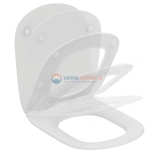 Пневматический промо-набор 4 в 1 Ideal Standard с унитазом T355101 TESI Rimless, с сиденьем и крышкой T352701, с инсталляцией PROSYS 120 P и пневматической панелью смыва OLEAS™ P1