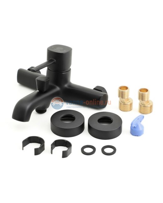 Смеситель Orange Karl M05-100b для ванны и душа, черный Смеситель Orange Karl M05-100b для ванны и душа, черный