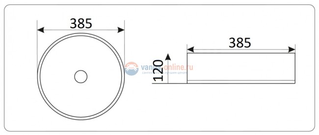 Раковина CeramaLux Серия NC 78310 накладная, белый Раковина CeramaLux Серия NC 78310 накладная, белый