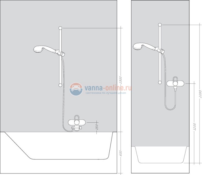 Штанга для душа Hansgrohe Unica’S Puro 90 см, 28631000, хром Штанга для душа Hansgrohe Unica’S Puro 90 см, 28631000, хром