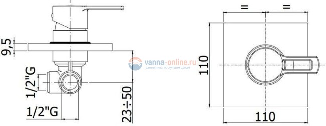 Смеситель Paffoni Ringo RIN010BO/M для душа Смеситель Paffoni Ringo RIN010BO/M для душа