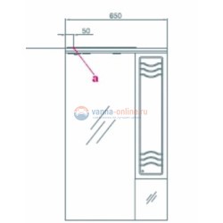 Зеркало-шкаф Акватон ДОМУС 65 левый/правый