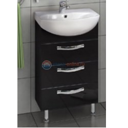 Тумба под раковину Акватон АРИЯ 50 Н, 1A140201AA950, черный глянец Тумба под раковину Акватон АРИЯ 50 Н, 1A140201AA950, черный глянец