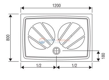 Поддон Ravak Galaxy Gigant Pro-120 x 80, 120 x 80 x 3 см, из искусственного камня