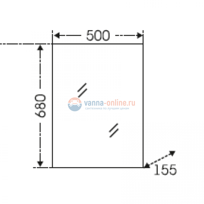 Зеркало СаНта Сити 50 101200, с полочкой