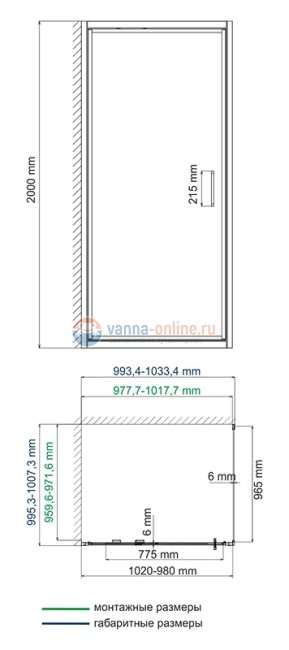 Душевой уголок WasserKRAFT Salm 27I19, квадратный, 100 см