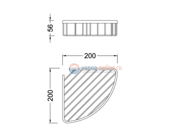 Полка угловая Timo Nelson 150077/00, хром Полка угловая Timo Nelson 150077/00, хром