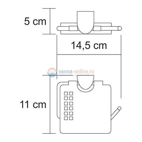 Держатель туалетной бумаги WasserKraft Kammel К-8325 с крышкой