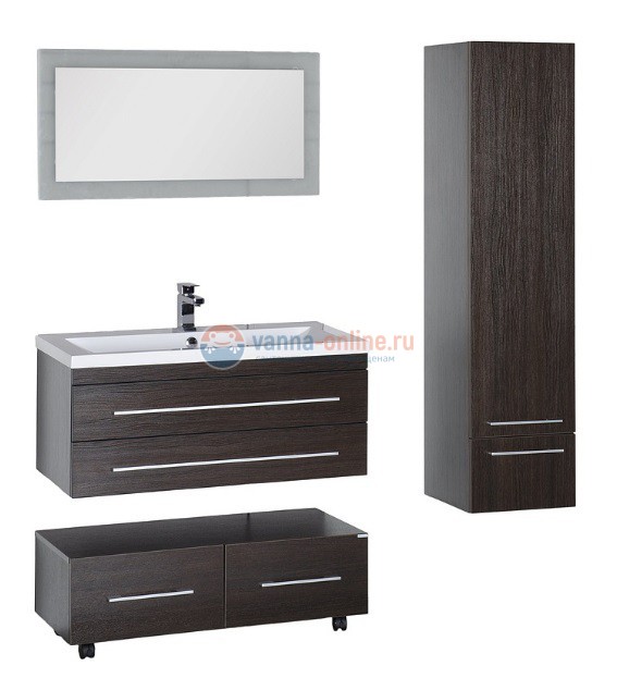 Тумба c раковиной Aquanet Нота 100 (005) 00171496, цвет белый Тумба c раковиной Aquanet Нота 100 (005) 00171496, цвет белый