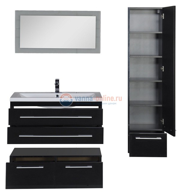 Тумба c раковиной Aquanet Нота 100 (005) 00171496, цвет белый Тумба c раковиной Aquanet Нота 100 (005) 00171496, цвет белый