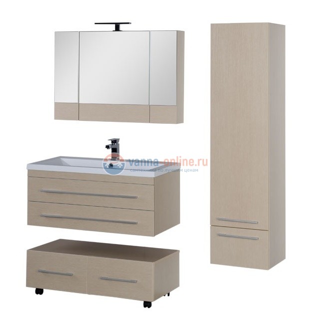 Тумба c раковиной Aquanet Нота 100 (005) 00171496, цвет белый Тумба c раковиной Aquanet Нота 100 (005) 00171496, цвет белый