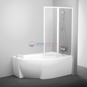 Шторка для ванны Ravak Supernova VSK2 Rosa 150 L 76L80100Z1, белый/транспарент