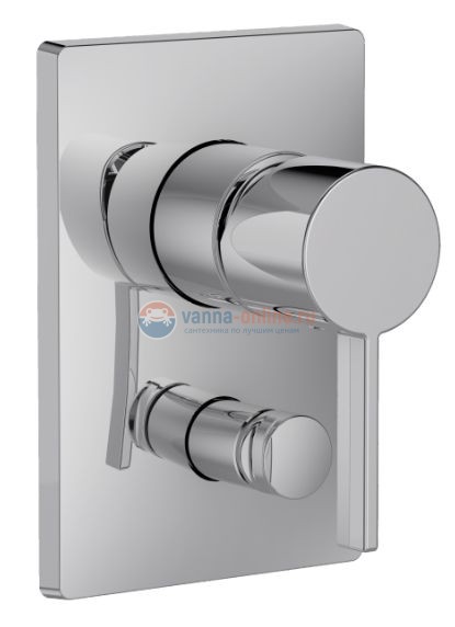 Смеситель Jacob Delafon Stillness E98723-CP для ванны и душа, встраиваемый, внешняя часть Смеситель Jacob Delafon Stillness E98723-CP для ванны и душа, встраиваемый, внешняя часть