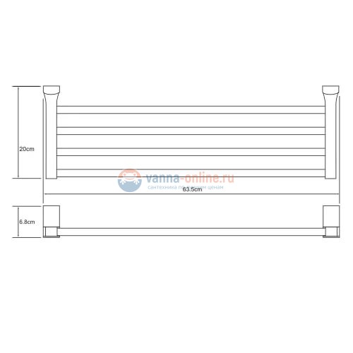 Полка для полотенец WasserKRAFT Leine 5011WHITE