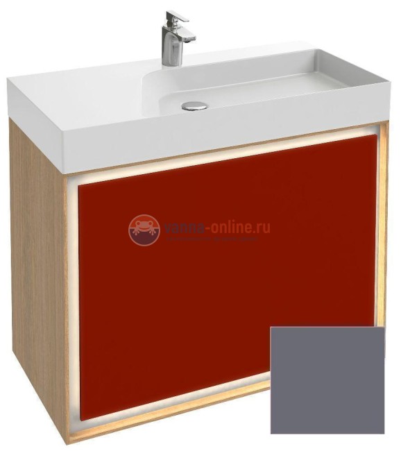 Тумба под раковину Jacob Delafon Rythmik Pure 90 см EB1771-G1F, цвет насыщенный серый глянцевый Тумба под раковину Jacob Delafon Rythmik Pure 90 см EB1771-G1F, цвет насыщенный серый глянцевый