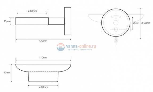 Мыльница Bemeta Neo 104108045 11 x 12.5 x 5.5 см, хром матовый Мыльница Bemeta Neo 104108045 11 x 12.5 x 5.5 см, хром матовый