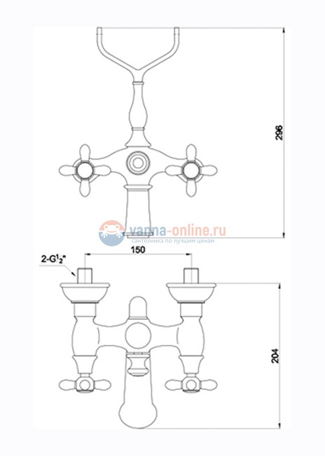 Смеситель для ванны и душа Timo Ritz 0144Y silver с душевым гарнитуром Смеситель для ванны и душа Timo Ritz 0144Y silver с душевым гарнитуром