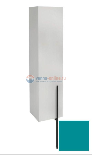 Пенал Jacob Delafon Nouvelle Vague 35 см, EB3047G-G78, цвет бирюзовый глянцевый, левый