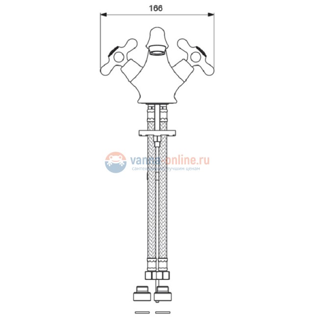 Смеситель для раковины Vidima Retro BA117AA, хром Смеситель для раковины Vidima Retro BA117AA, хром