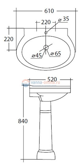 Раковина Cezares Primo CZR-399-T Раковина Cezares Primo CZR-399-T