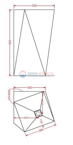 Раковина ArtCeram Sharp OSL008 01, 00, напольная отдельностоящая, 50 х 50 х 85 см
