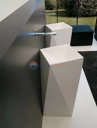 Раковина ArtCeram Sharp OSL008 01, 00, напольная отдельностоящая, 50 х 50 х 85 см