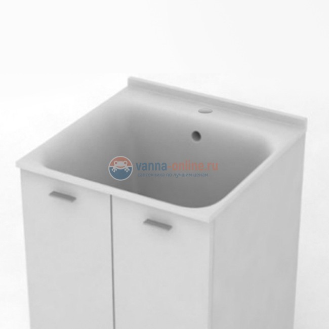 Раковина Kerasan Aquadom 029401*1, 60 x 60 см, 1 отверстие, без тумбы и сифона 7535, белый