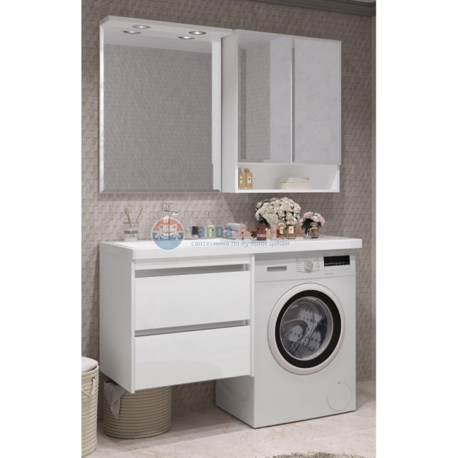 Тумба под раковину opadiris фреш  56 00-00002179 белый/белое стекло