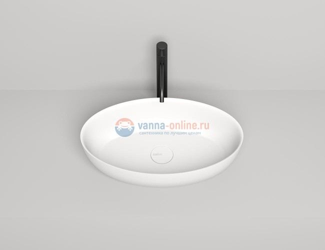 Раковина накладная Salini Alda 01, 58 x 35 x 15 см, из материала Solix, белая матовая 110621M