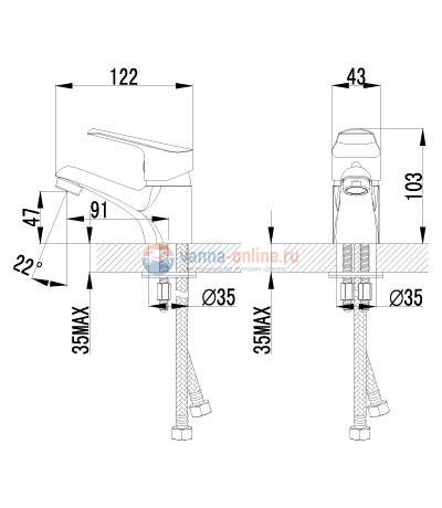 Смеситель Lemark Partner LM6556C Partner для умывальника монолитный Смеситель Lemark Partner LM6556C Partner для умывальника монолитный