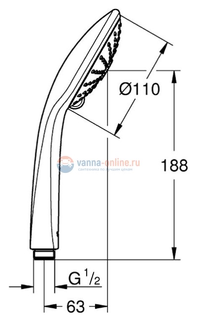 Ручной душ Grohe Euphoria 27239 000 Massage