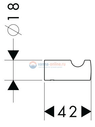 Крючок Hansgrohe Logis 40511820, шлифованый никель