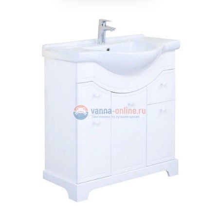 Тумба под раковину Акватон Элен 85 1A218701EN010, цвет - белый