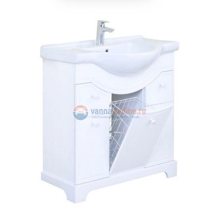 Тумба под раковину Акватон Элен 85 1A218701EN010, цвет - белый