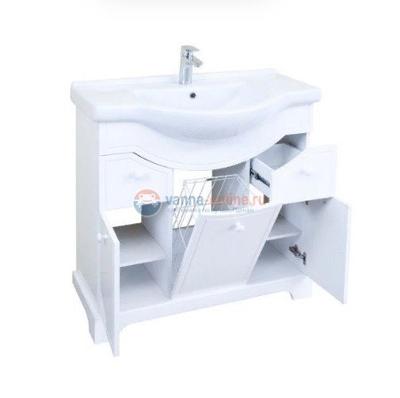 Тумба под раковину Акватон Элен 85 1A218701EN010, цвет - белый