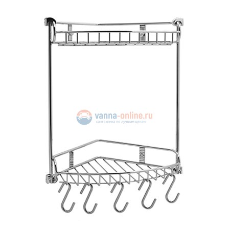 Полка металлическая двойная WasserKRAFT К-1222