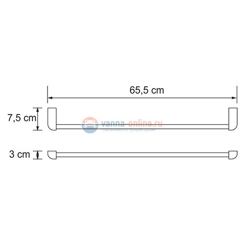 Штанга для полотенец WasserKraft Kammel К-8330