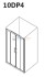 Душевая дверь Ravak 10° 10DP4-190 0ZKL0U00Z1, сатин/транспарент