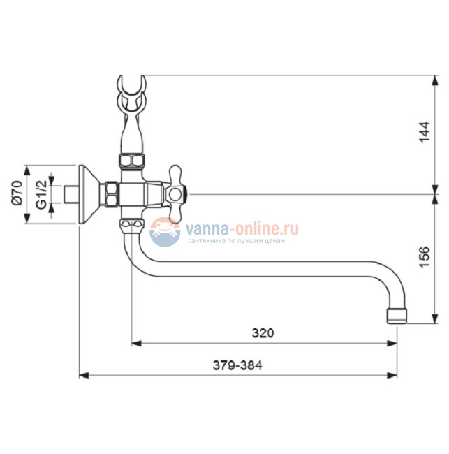 Смеситель для ванны и душа Vidima Retro BA347AA, хром Смеситель для ванны и душа Vidima Retro BA347AA, хром