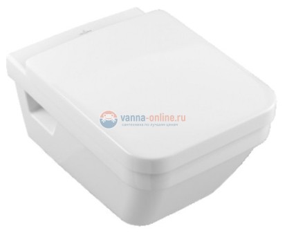 Унитаз подвесной Villeroy&Boch Architectura 5685 HR01 alpin, безободковый, крышка микролифт