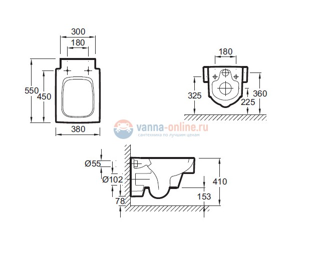 Унитаз Jacob Delafon Terrace EDA102-00 подвесной Унитаз Jacob Delafon Terrace EDA102-00 подвесной