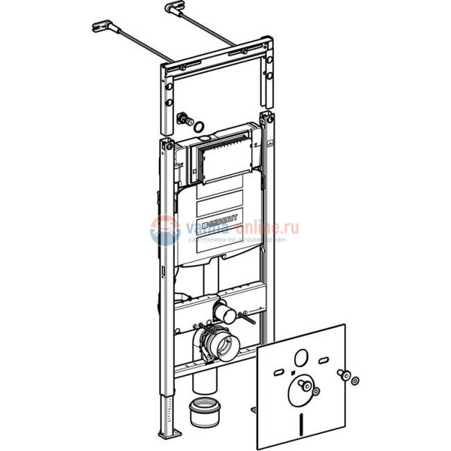 Инсталляция Geberit с безободковым унитазом Geberit iCon 500.362.00.I, сиденье микролифт, комплект Инсталляция Geberit с безободковым унитазом Geberit iCon 500.362.00.I, сиденье микролифт, комплект