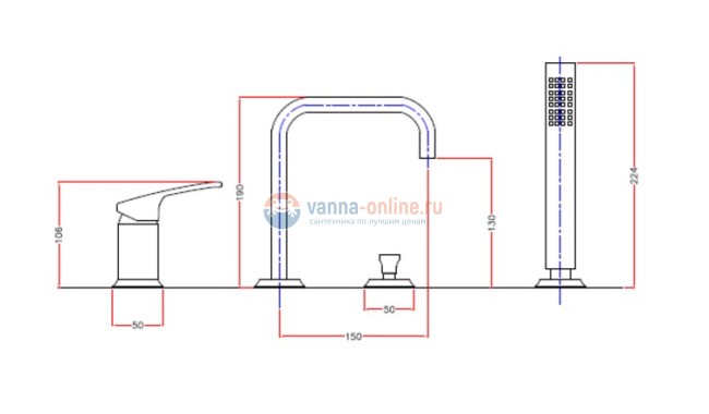 Смеситель Cezares Legend BVDM-03/24 цвет золото Смеситель Cezares Legend BVDM-03/24 цвет золото